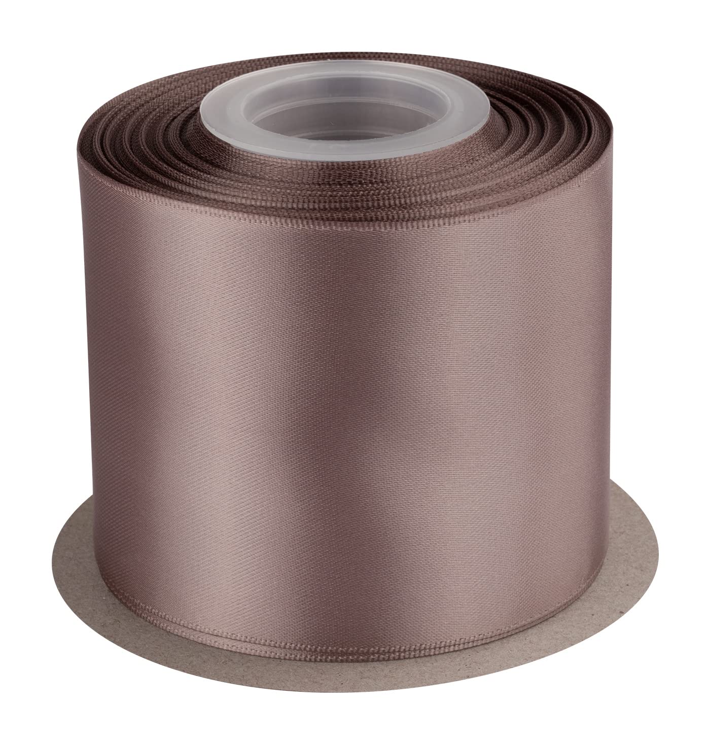 Double Faced Satin Ribbon, 75mm X 22M, Solid Polyester Craft Ribbon, Perfect for Gift Wrapping, Crafts, Wedding Party Ceremony Decoration, Floral Arrangement, Sewing (Chocolate Chip)