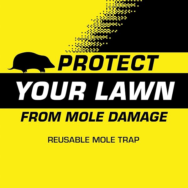 TOMCAT MOLE TRAP, INNOVATIVE AND EFFECTIVE MOLE REMOVER TRAP KILLS WITHOUT DRAWING BLOOD, REUSABLE AND HANDS-FREE, 1 TRAP