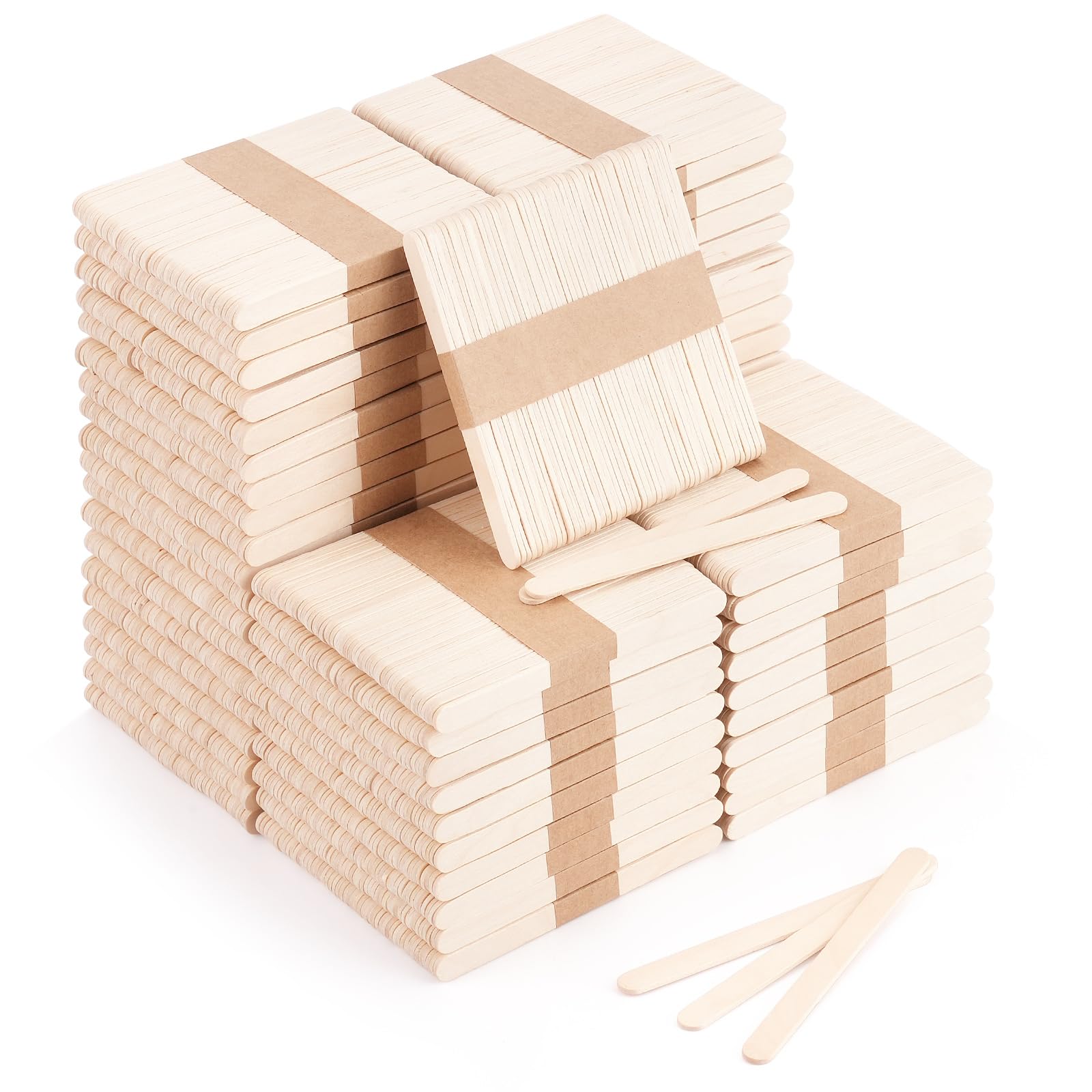 3000 Pcs Popsicle Sticks for Crafts 4.5 Inch Craft Sticks Bulk Ice ...