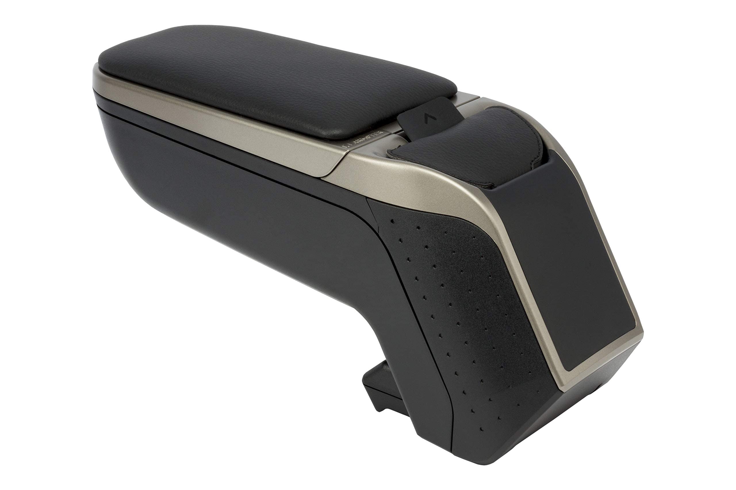 Rati Armrest Specific Armrest Black/Grey Armster 2 for Fiat 500 X (2015-). With Storage Compartment and Foldable.