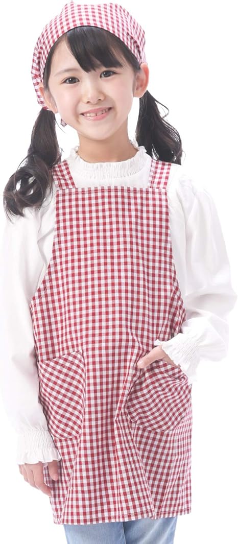 Amazon Nishiki ニシキ キッズエプロン 三角巾付き 着脱簡単 バッククロス 綿ポリ シワになりにくい 丈夫 かわいい 子供用 ジュニア Kids ﾚｯﾄﾞｷﾞﾝｶﾞﾑ 15 1 140 508 エプロン オンライン通販