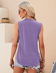KTILG Lavender Tank Tops for Women Casual Spring