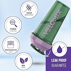 VELOMIX -2 Pack- 28 oz Protein Shaker Bottles for