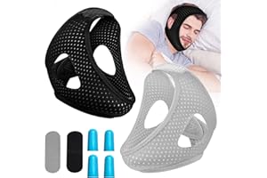 PJTLGYELEE Snoring Chin Strap for Users,Anti Snoring Chin Strap for Sleeping, 2 Pack Adjustable Jaw Support Strap to Keep Mouth Closed, Snoring for Men Women, Comfort Fit Nighttime Sleeping Aid