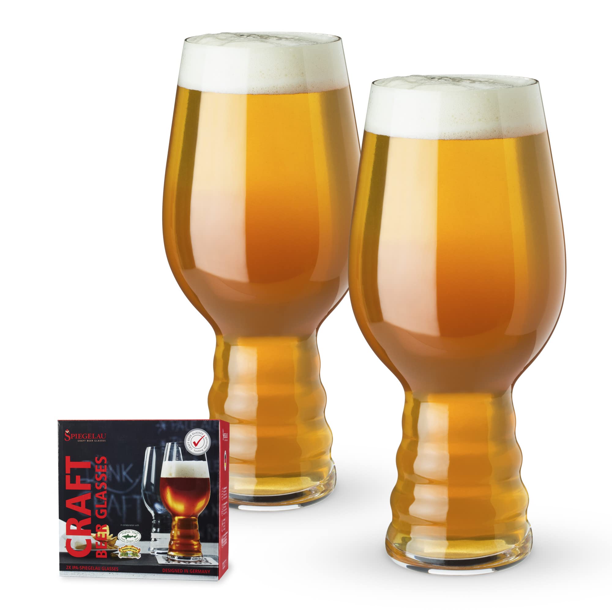 Spiegelau Craft Beer Glasses, IPA (India Pale Ale), Set of 2, Crystal, 540 ml, 4992662
