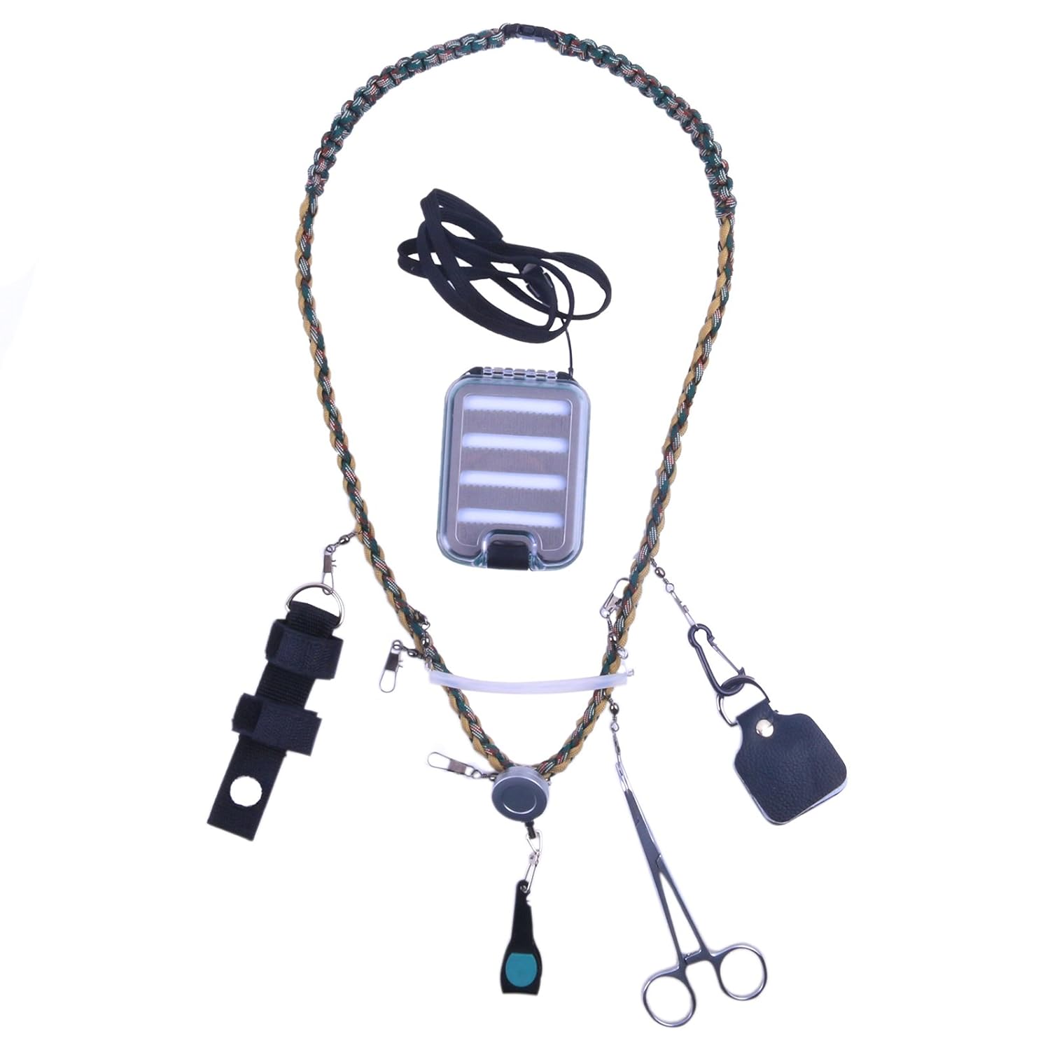 Maxcatch Hand Woven Fly Fishing Lanyard With Fly Box & Streamside