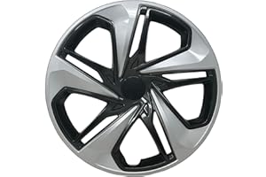 HubStar Hubcap Replacement for Honda Civic 2016-2024, 16-inch Premium Replica Silver-Charcoal Two-Tone Wheel Cover (1 Piece)
