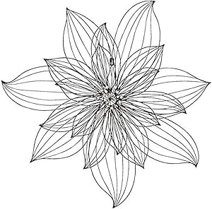 Deco 79 Modern Metal Outline Floral Wall Decor, 29"H x 29"L, Textured Black Finish