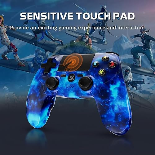 Pack Wireless Controller for PS4, Controller for Sony PlayStation 4,  Double Shock 6-Axis Motion Sensor, Sens