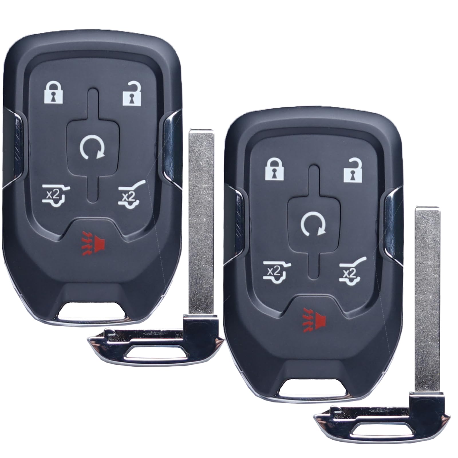 Photo 1 of SUPALAND Car Key Fob Replacement Fits for Chevy Suburban Tahoe GMC Yukon/Yukon XL Denali 2015- 2020 Push Start 6 Buttons Smart Keyless Entry Remote Start Control ?13580804 Set of Two HYQ1AA 13508280