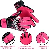 EFAH SPORTS Football Goalkeeper Gloves Pink Size 4 Boys 6-9 view 2