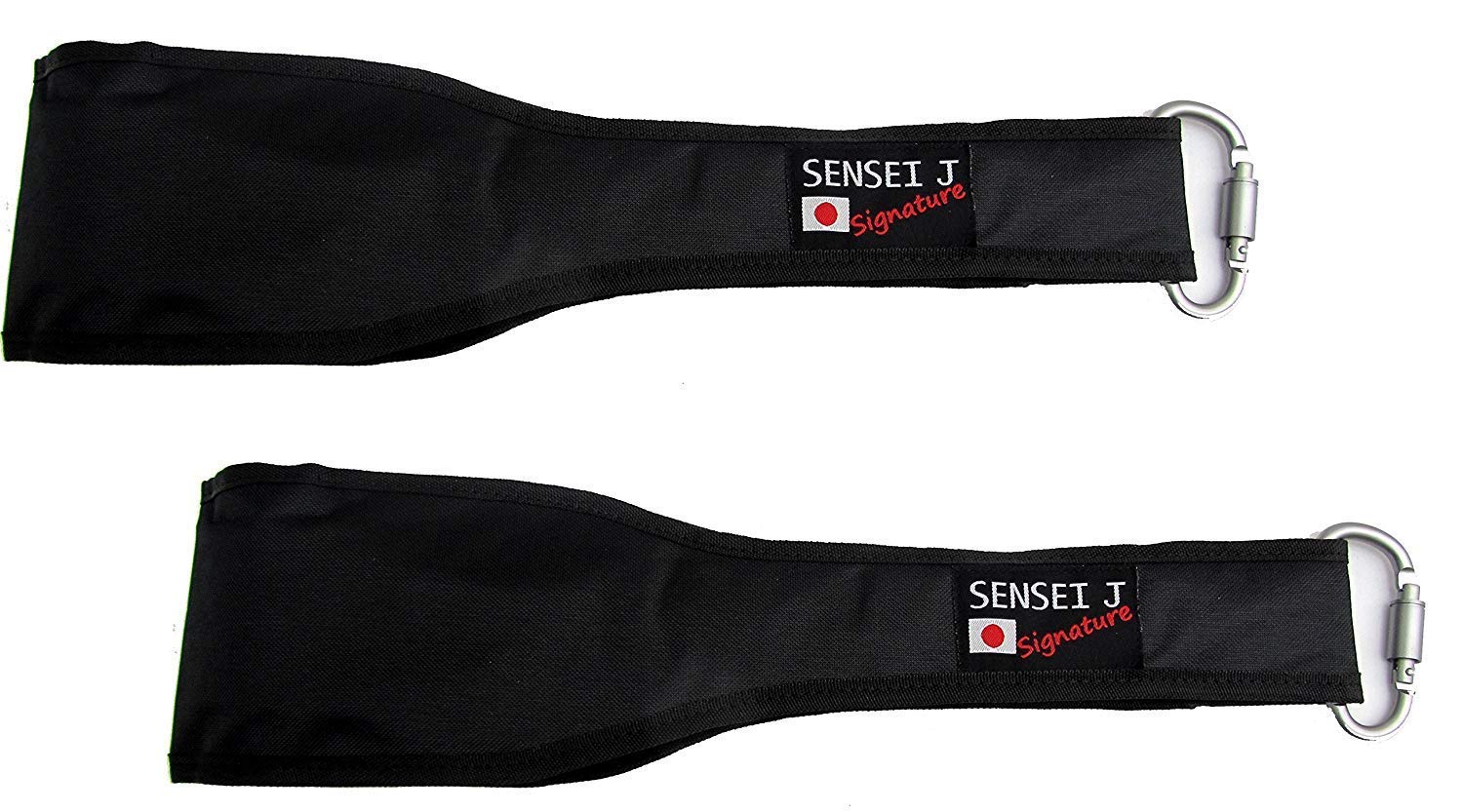 Power Ab Slings/Straps With D Shaped Buckle Snap Hook Carabiner SENSEI-J