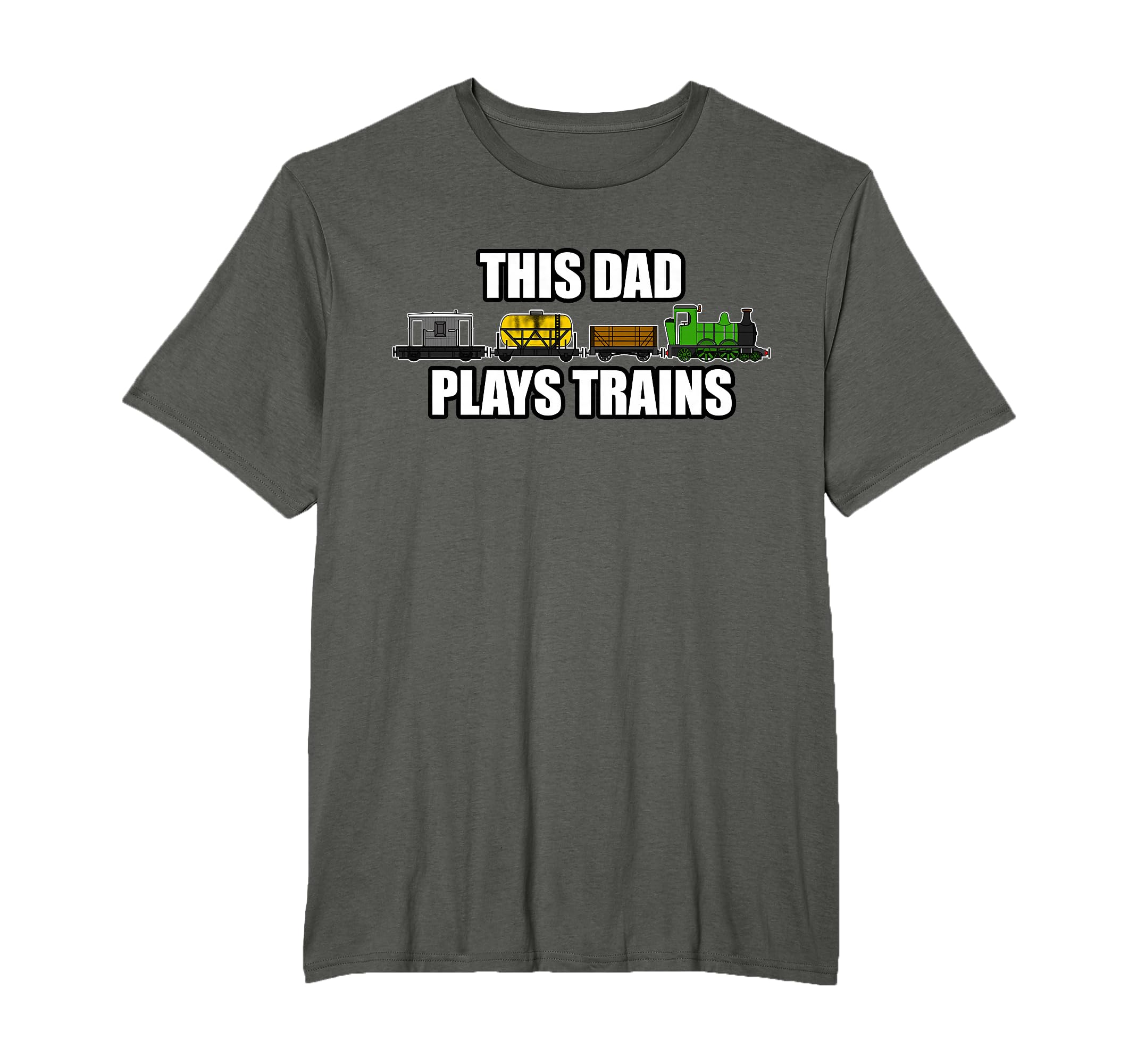 This Dad Plays Trains, Father's Day Steam Train T-Shirt