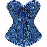 SZIVYSHI Corset Tops for Women, Bustier Shapewear Lingerie, Lace Waist Push Up Bodysuit