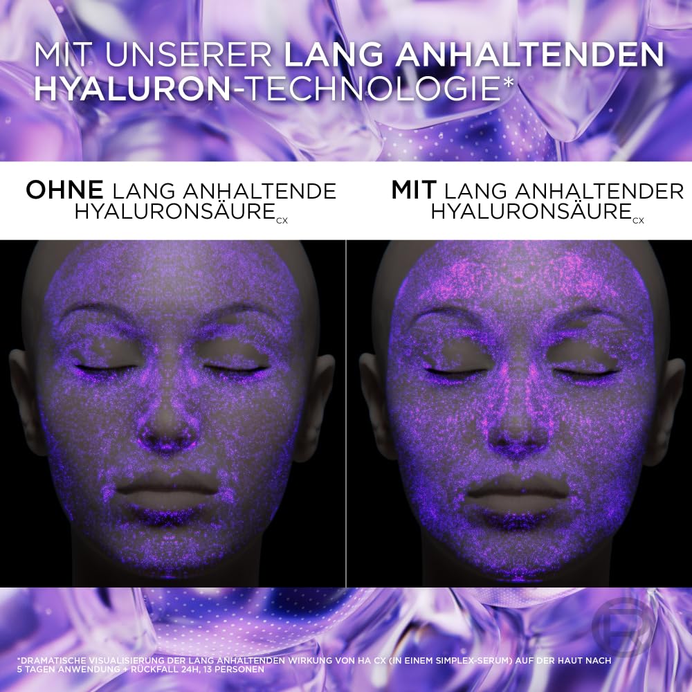 L'Oréal Paris Gesichtspflege Set, Anti-Aging Hyaluron Tagespflege und Nachtpflege gegen Falten, mit Micro-Filler Hyaluronsäure, Revitalift Filler, 2 x 50 ml 5