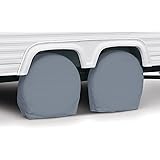 Classic Accessories 80-084-161001-00 RV Wheel Cover, Pair, Grey, 29" - 31.75" Wheel Diameter