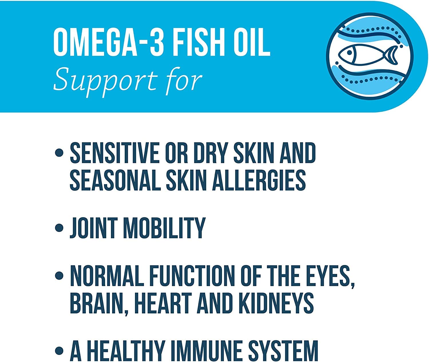 Omega-3 Fish Oil Liquid Pump Supplement for Small Dogs and Cats, 4 Fluid Ounces