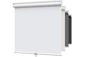 MYshade Blackout Cordless Roller Shades, Room Darkening Free-Stop Roll Up Blinds for Windows, Pull Down Blocking Blind for Home and Office, Easy to Install, 30" X 72", White