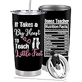 BSHELLOE Dance Teacher Gifts, Teacher Appreciation Week Gifts, 20 oz Stainless Steel Vacuum Insulated Tumbler