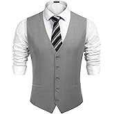 COOFANDY Men's Business Suit Vest Casual Dress Vest Slim Fit Formal Waistcoat