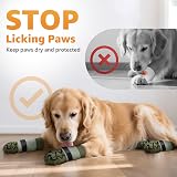 PICK FOR LIFE 2 Pairs Anti Slip Dog Socks with Grips Size M Brown view 8