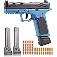 Toy Gun, Soft Bullet Pistol Toy, Toy Foam Blaster with 40 Soft Bullets, Shell Ejecting Toy Gun, Shooting Game Educational Toys for Boys & Girls Age 8+ (Blue)