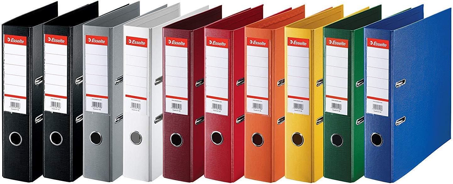 Esselte 624177 Ring Binders with Standard Spine 75 mm Pack of 10 Assorted Classic