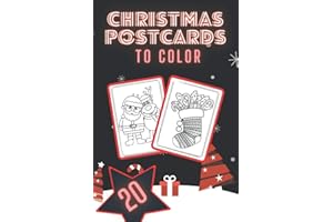Christmas Postcards to Color: Gift for Family and Friends | Handmade Tear-Out Coloring Cards | Create Your Own Blessings | Bo