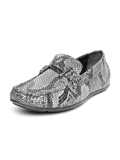 snakeskin driving shoes