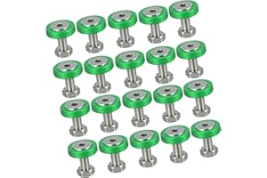 VekAuto 20 Pcs Car Motorcycle Green M6 Fender Bumper Washer Bolt Nuts Kit Aluminum Alloy Engine Bay Fastener Auto Accessories