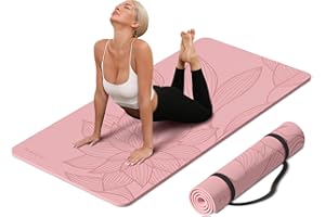PAIDU Large Yoga Mat-72’x36’x0.4’ Extra Width ＆ Thick,Comfortable,Non-Slip Exercise Mat-Works Great on All Floor for Stretching,Yoga Studio,Gym or Home Workouts