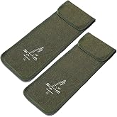 2Pcs Tent Stakes Bags Puncture Resistant Tent Peg Storage Bags Large Capacity Waterproof Nail Pouch for Hiking Camping (2Pcs L)