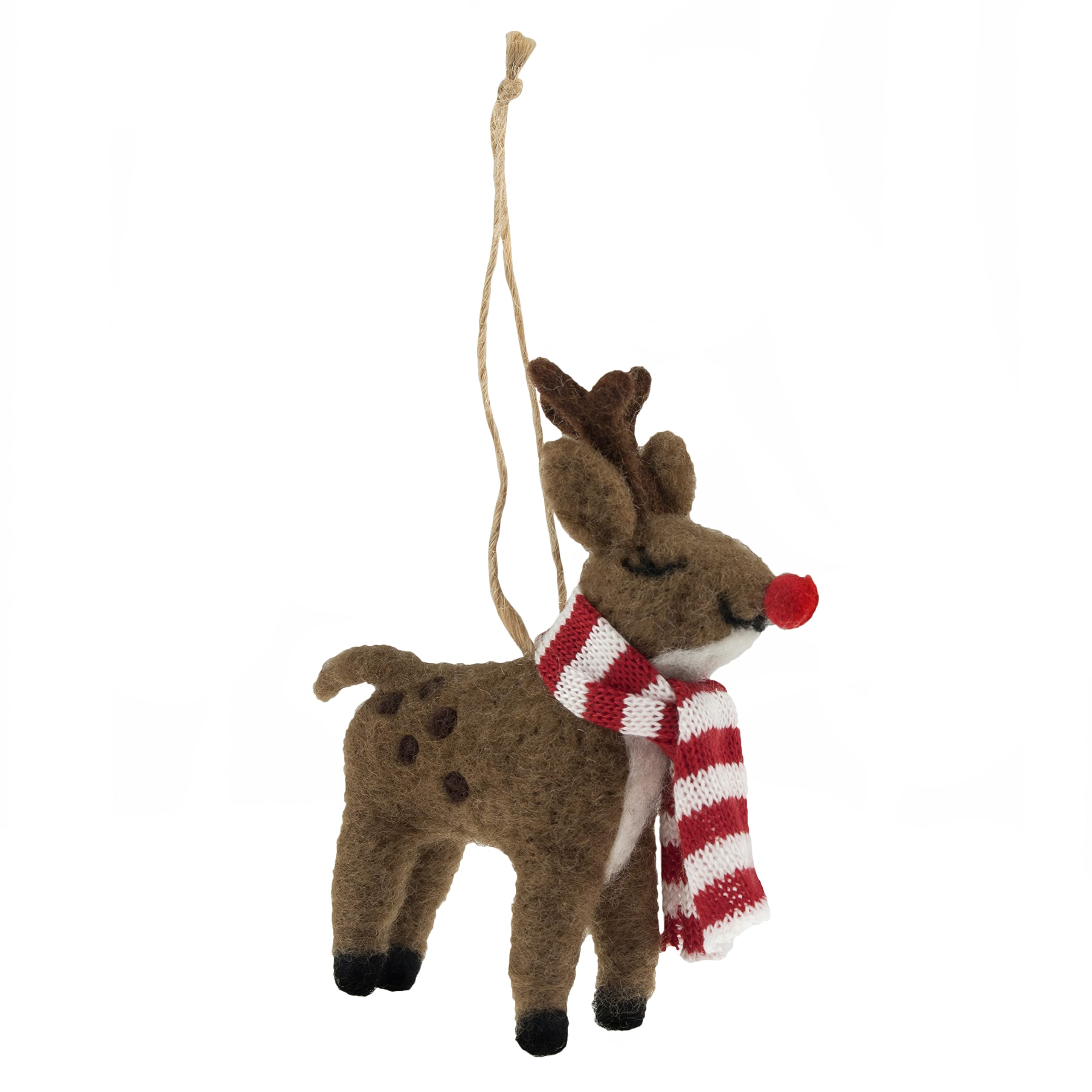 Trimits Needle Felting Craft Kit, Christmas, Includes Roving Wool Needle Stuffing Instructions, Reindeer