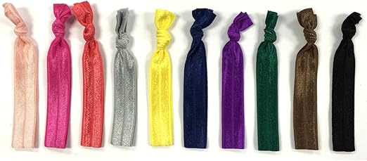Allydrew 10 Pack Elastic Hair Ties Ribbon Hair Ties Ponytail