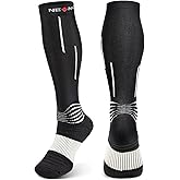 NEENCA Compression Socks, Medical Athletic Socks for Injury Recovery & Pain Relief, Sports Protection, 1 Pair (Black X-Large)