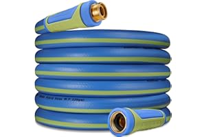 AENFFOW Garden Hose 150 ft x 5/8" - 2024 Version/New Patented Kink Free Water Hose - Heavy Duty,Flexible and Lightweight, Hybrid Hose, Easy to Coil, 3/4" Solid Brass Fittings - No Leak