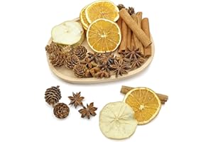 APRAGAZ Christmas Potpourri Bowl Filler, Simmer Pot Potpourri with Dried Apple Orange Slice Cinnamon Stick Larch Cones Anise Stovetop Pot pourri for House Warming Gift