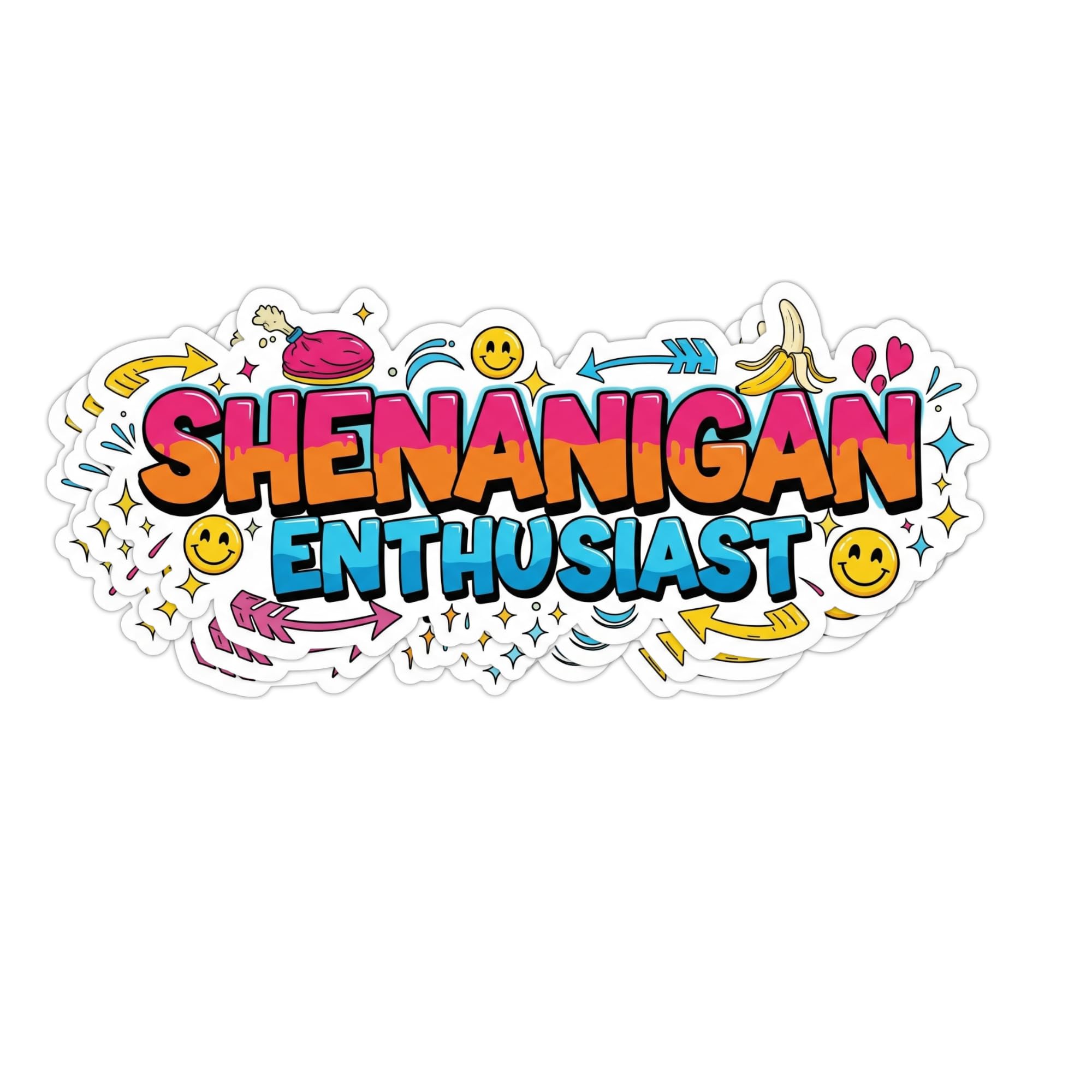 Photo 1 of (3 pcs) Shenanigan Enthusiast Sarcastic Sticker 3 inch, Shenanigans Sticker, Funny Sarcastic Quote Decal, Waterproof Vinyl Decal Stickers Tumbler Laptop Water Bottles Tablet Books Phone Hard Hat
