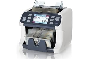 MUNBYN IMC41 Money Counter Machine Mixed Denomination, Value Counting, Multi Currency Mixed Bill Counter, CIS/UV/IR/MG/MT Detection, USD/Euro/CAD/MXN Cash Counter for Business, 2 Years Warranty