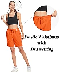 MAGCOMSEN Hiking Shorts Women Orange Quick Dry