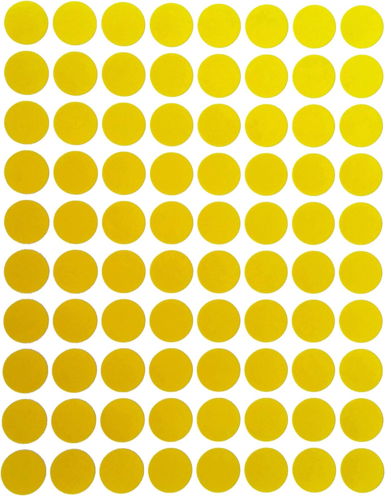 Royal Green Color Coding Labels 1/2" Round - Dot Stickers - Half inch rounds YELLOW sticker - 1200 pack