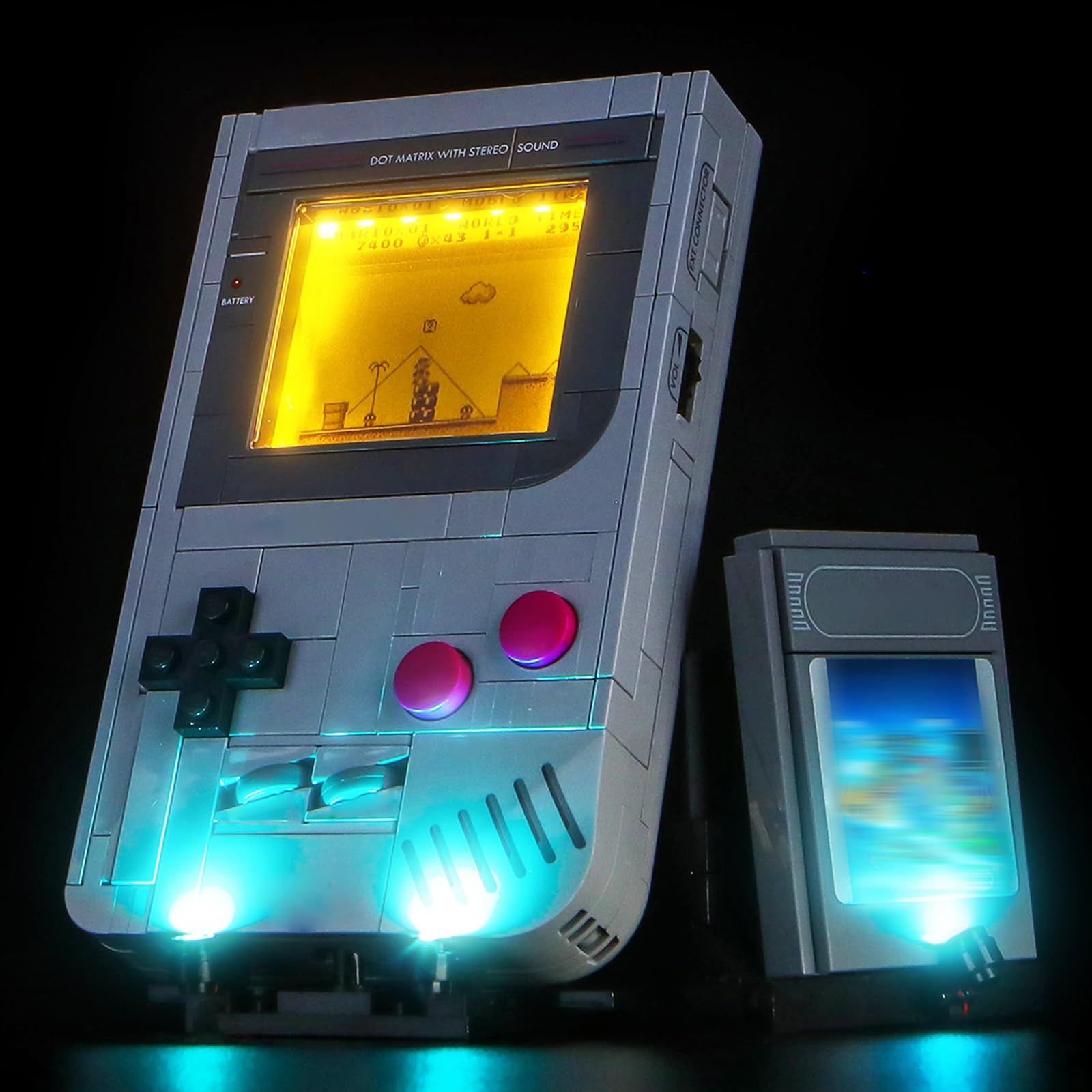 LocoLee Led Light Set Compatible with Lego 72046 Game Boy Decoration Led Decoration Lighting Kit Compatible with Lego 72046 Building Blocks Model,Only Lights Set,No Model