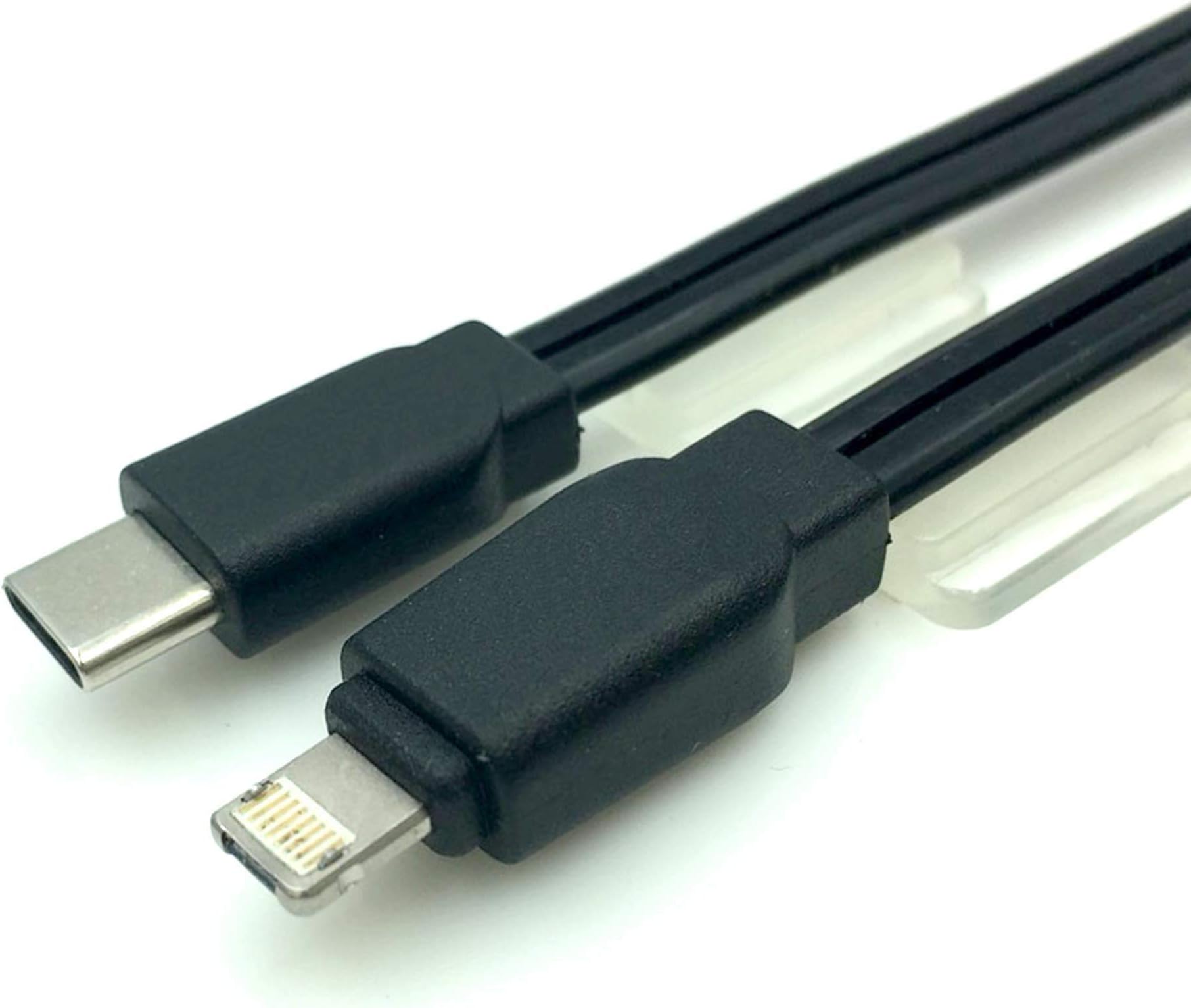 Premium USB Type C to Lightning/Micro-B Super 2 in 1 Combo USB Charging Cable with Integrated Coilink System (4ft/1.2m; Urban Blue) and Fully Reversible Micro USB Connector.