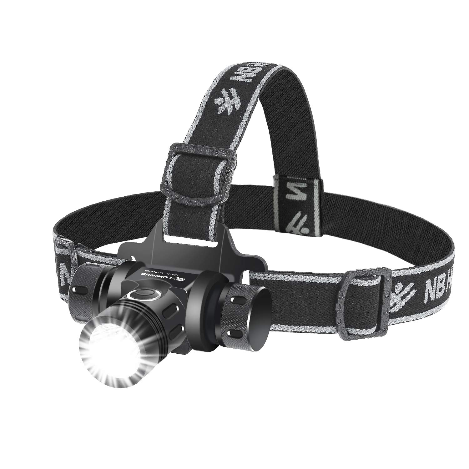 Ultra Bright Headlamp LED Headlight - Professional Flashlight with 4 Modes 90º Moving Zoomable USB Rechargeable Batteries Waterproof Headband,Best for Camping Running Hiking Hunting