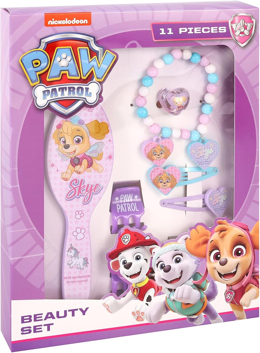 TDL 11pc Paw Patrol Skye Girls Jewellery Hair Accessories Gift Set Bracelet