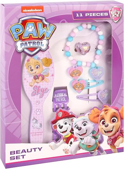 TDL 11pc Paw Patrol Skye Girls Jewellery Hair Accessories Gift Set Bracelet