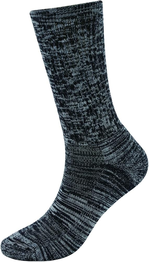 Enerwear-Coolmax 4 Pack Women's Merino Wool Outdoor Hiking Trail Crew Sock (US Shoe Size 4-10, Black/Grey/Multi) at  Women’s Clothing store