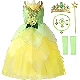 TYHTYM Deluxe Princess Costumes Little Girls Dress Kids Fancy Gown Cosplay Halloween Party 2-11T