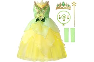 TYHTYM Deluxe Princess Costumes Little Girls Dress Kids Fancy Gown Cosplay Halloween Party 2-11T