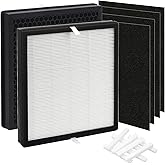 PR1 Replacement Filter for Mooka PR1 Air Purifier, 2 Pack 3-in-1 H13 Air Filter Replacement - 4 Pack Replaceable Activated Carbon - 8 Count Aromatherapy Sponge